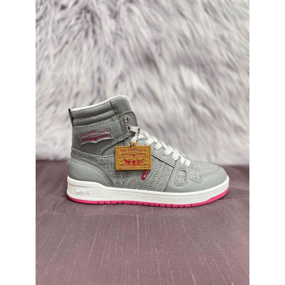 Levi's Women's 521 BB High-Top Sneakers - Grey/Pink 6M